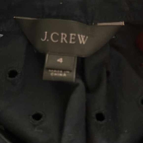 J. CREW Navy Blue Eyelet Button Up Blouse - Picture 6 of 6